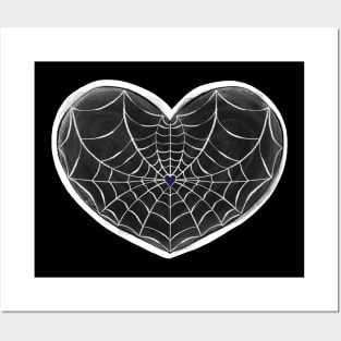 Spider Web Heart Posters and Art